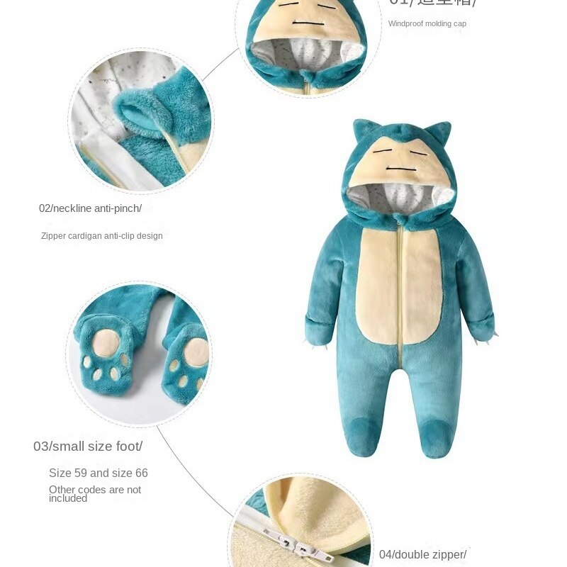 Mameluco Pijama Bebé Kawaii Oso Azul Anime Disfraz