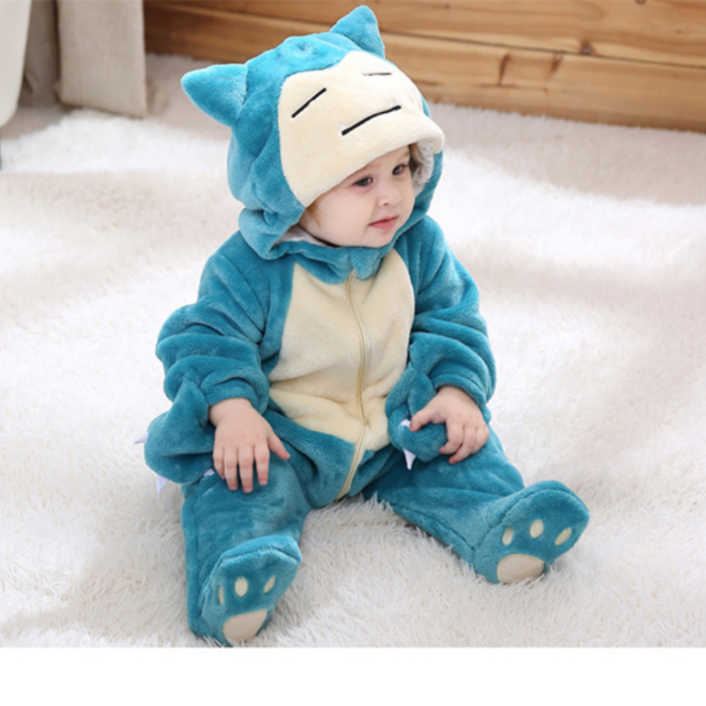 Mameluco Pijama Bebé Kawaii Oso Azul Anime Disfraz