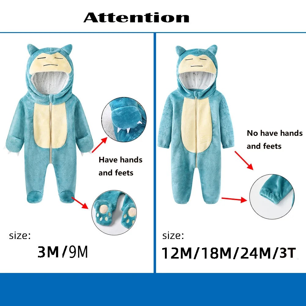 Mameluco Pijama Bebé Kawaii Oso Azul Anime Disfraz