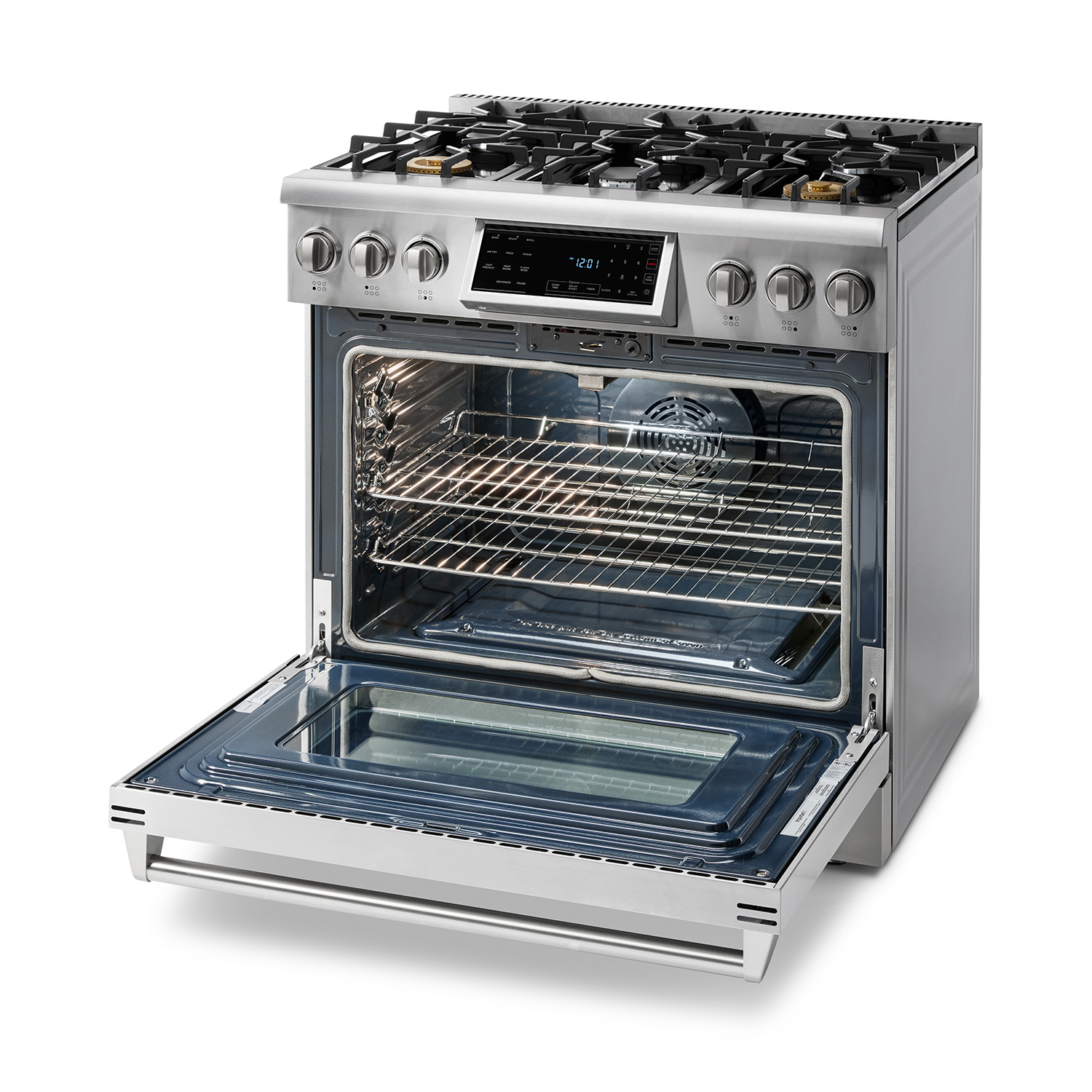 Estufa de Gas de 36 Pulgadas en Acero Inoxidable con Panel Touch Thor Kitchen 