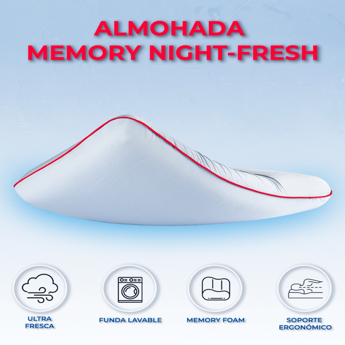 Almohada de Espuma  Memory Foam Nigth Fresh Atlas.