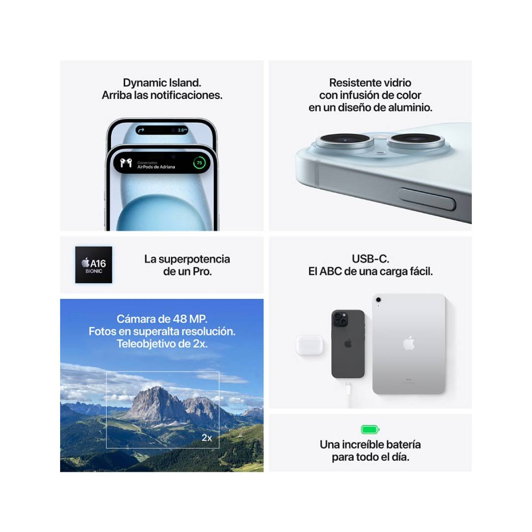 Apple iPhone 15 Plus 6/128GB Azul (5G) Dual SIM