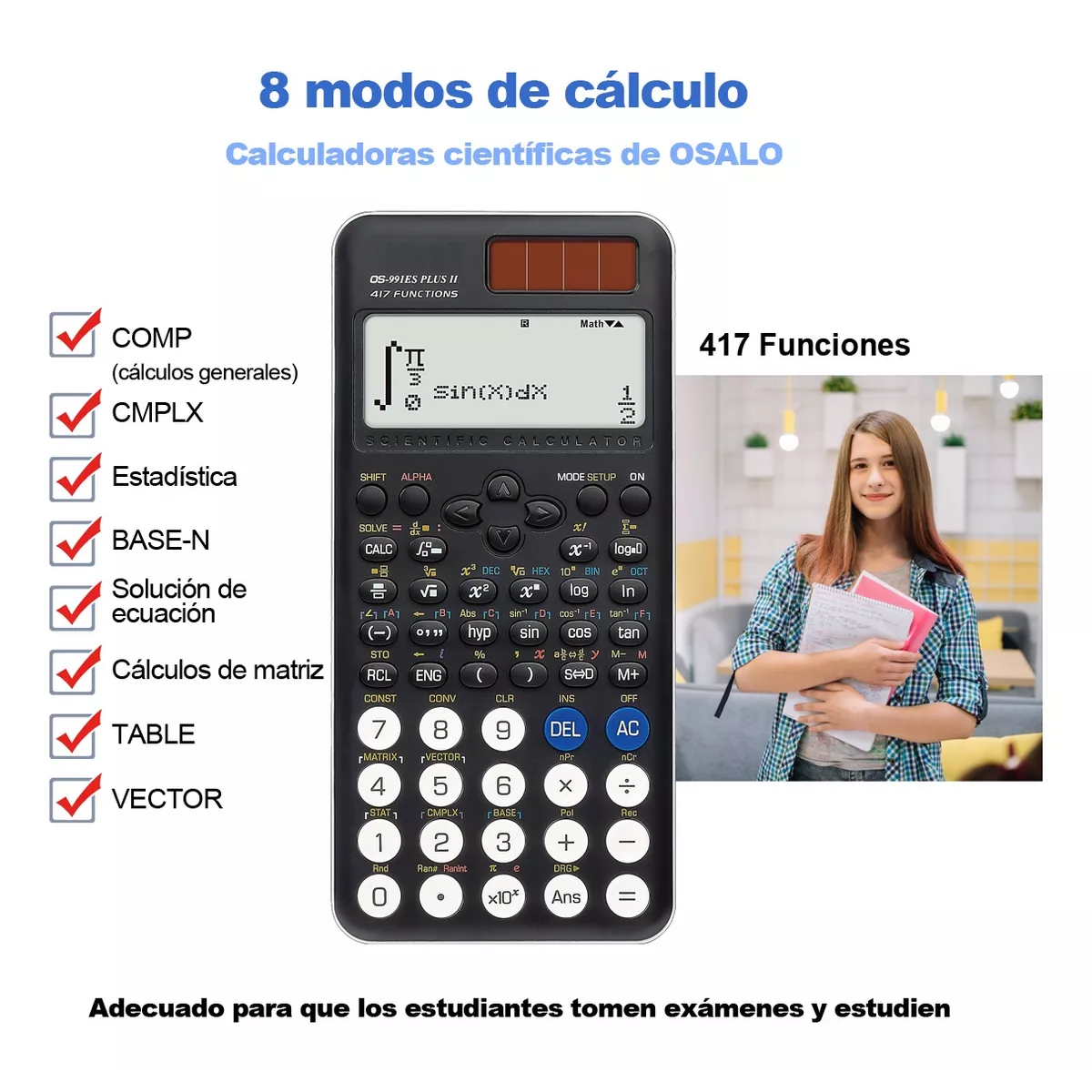 Calculadora Científica Osalo Fx 991es Plus Con 417 Funciones