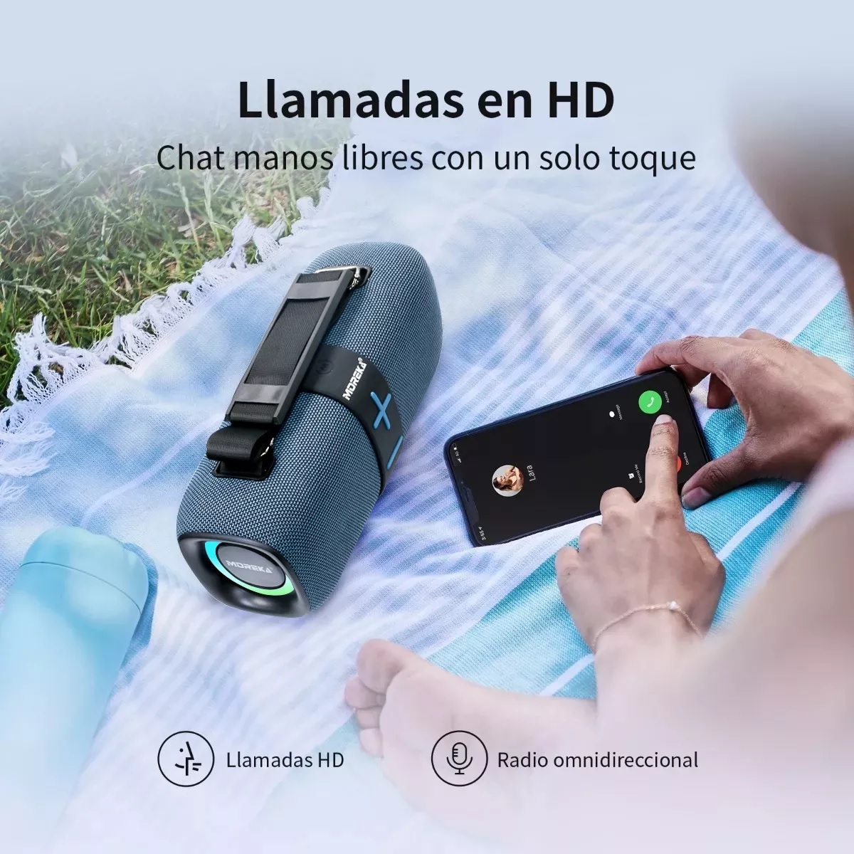  Altavoz Estéreo Moreka 376 Bajo Portátilt Bluetooth Azul Marino