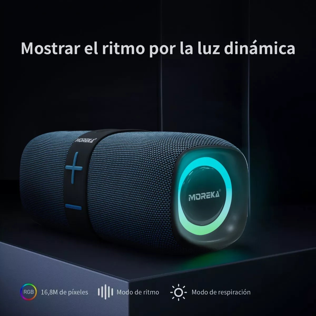  Altavoz Estéreo Moreka 376 Bajo Portátilt Bluetooth Azul Marino