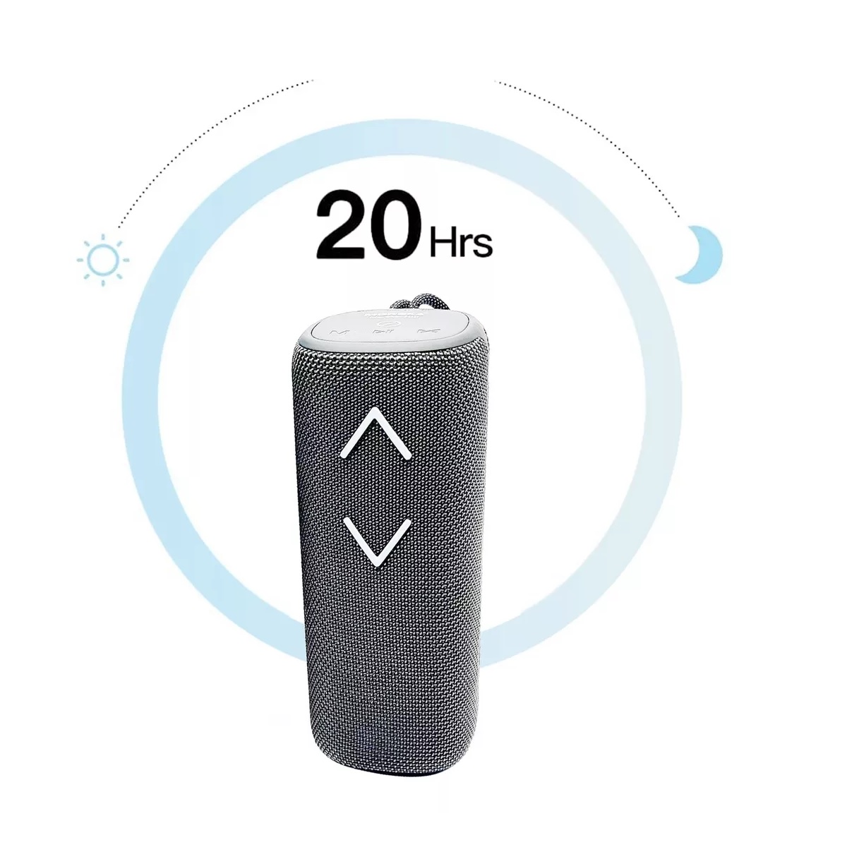 Bocina Bluetooth Portátil Subwoofer Altavoz Recargables Gris