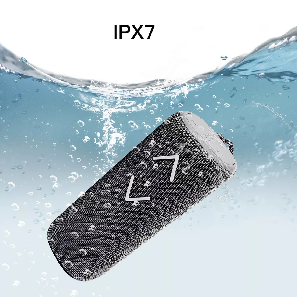 Bocina Bluetooth Portátil Subwoofer Altavoz Recargables Gris