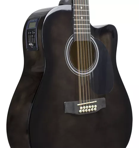 Docerola Electroacustica Torero Negra Swamp Con Afinador Marca RMC