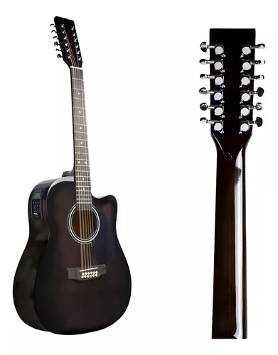 Docerola Electroacustica Torero Negra Swamp Con Afinador Marca RMC