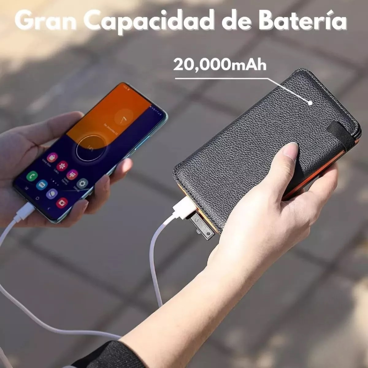 Banco De Energía Solar Recargable, Carga Rápida, Ideal Para Viajes