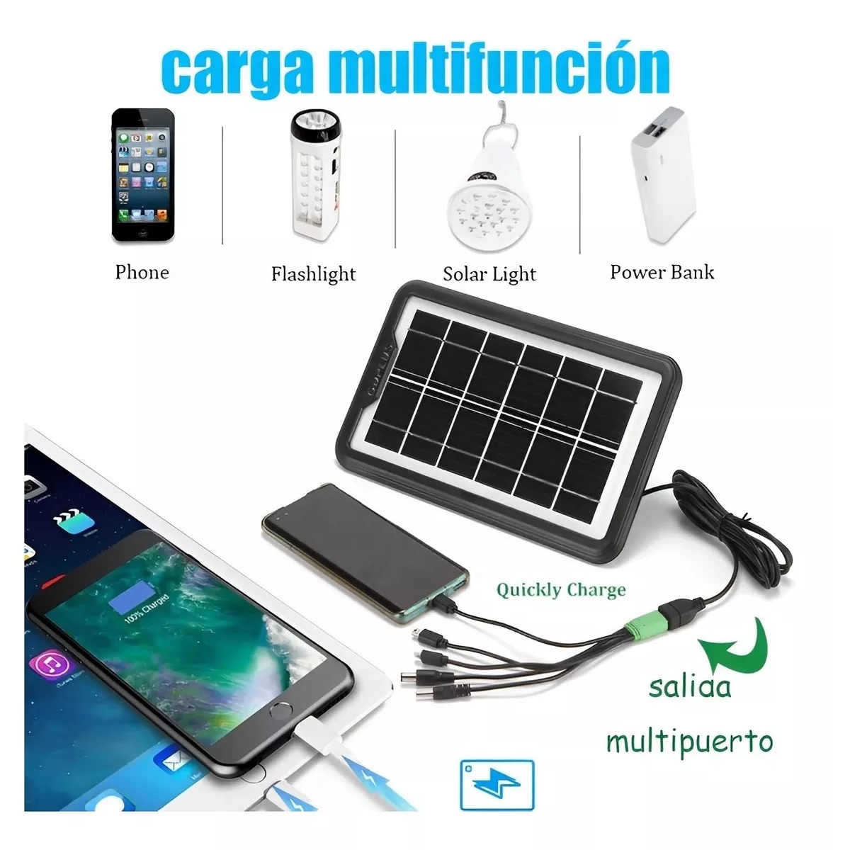 Panel Solar Cargador Portatil 3w Celular Usb