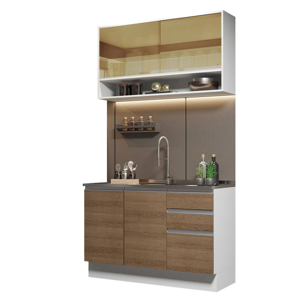 Cocina Integral Modular 120cm Madesa Glamy BM 02