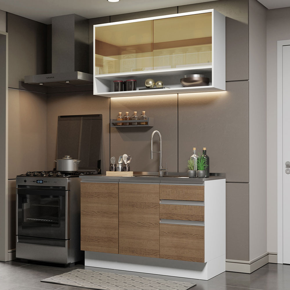 Cocina Integral Modular 120cm Madesa Glamy BM 02