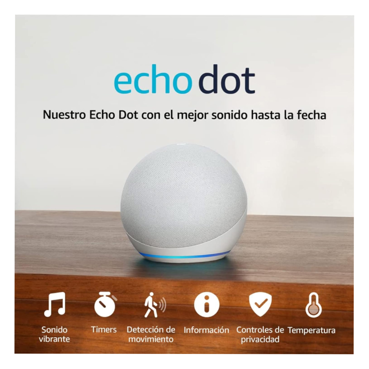 Echo Dot 5. generacion 2022 Bocina inteligente con Alexa - Blanca (B09B94RL1R)