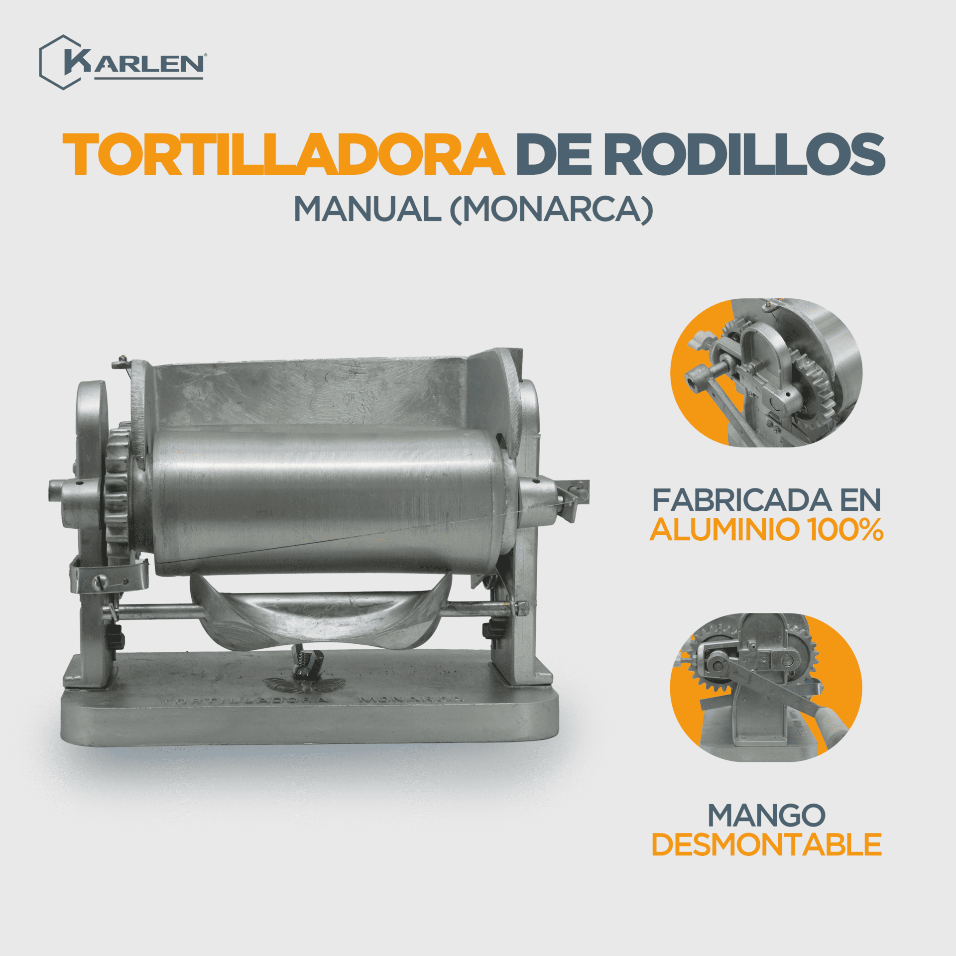 Maquina De Tortillas Con Rodillo Manual Para Tortilla De Maíz, Hecho de Acero Inoxidable-Una solución Eficaz para Hacer Tortillas de Maíz
