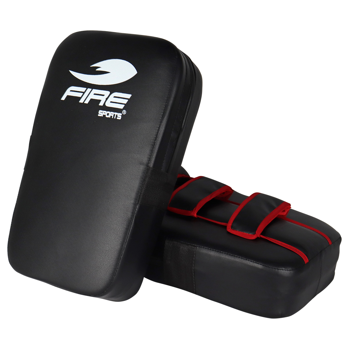 Par de Paos para Taekwondo y Karate Fire Sports (Thai pad plano) Color Negro