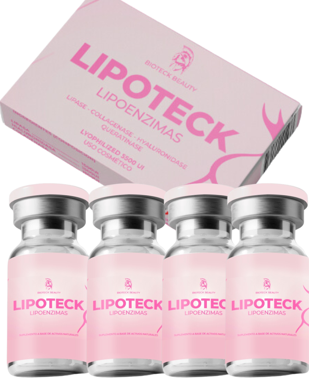 BIOTECKPHARMA| Lipo enzimas 5,500 UI  Elimina grasa, baja  y molde tu figura| Tratamiento de 4 Semanas | Lipo sin cirugía.
