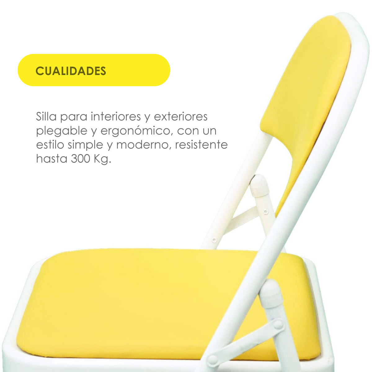 Sillas Plegables Ilios Innova Acojinadas Amarillas 6 Piezas