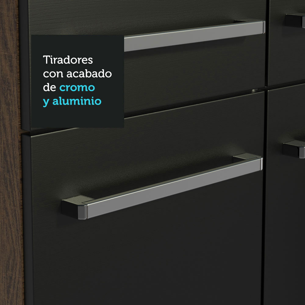 Cocina Integral de Esquina 417cm Madesa Emilly NM 02