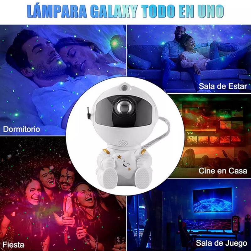 Lámpara Led Astronauta Proyector De Luz Galaxia Estrella
