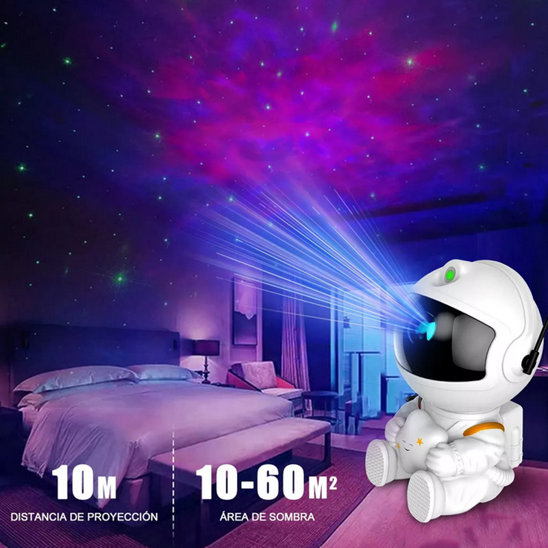 Lámpara Led Astronauta Proyector De Luz Galaxia Estrella