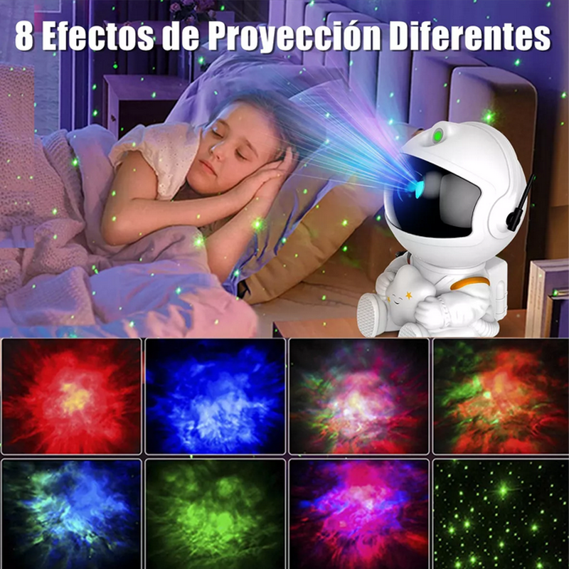 Lámpara Led Astronauta Proyector De Luz Galaxia Estrella