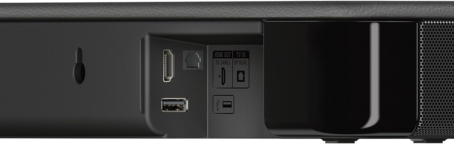 Sony HT-S100F Barra de Sonido Única de 2 Canales con Tecnología Bluetooth, Compacta, Uso de Oficina en Casa con Sonido Claro