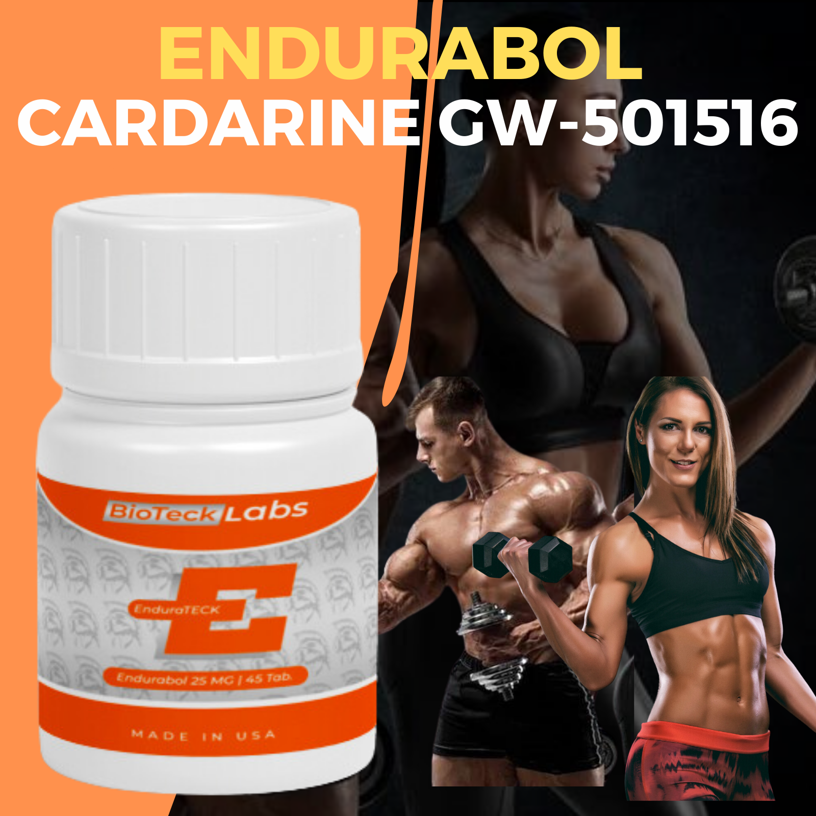 BIOTECKPHARMA| SARMS Endurabol Cardarine GW501516 25 mg 45 tabletas, Peptidos para el entrenamiento.