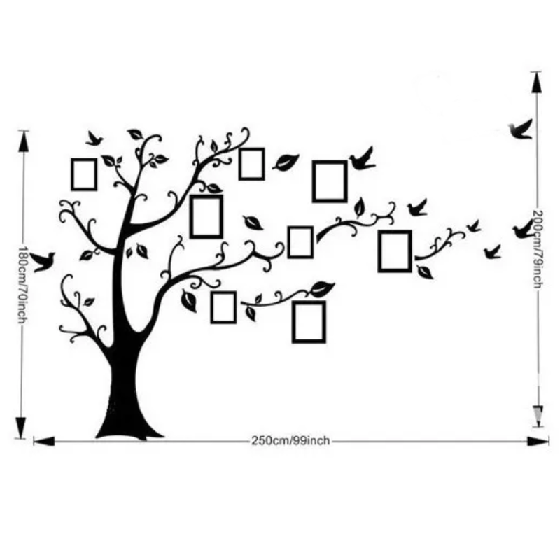 Vinil Arbol Genealogico Decorativo Para Pared