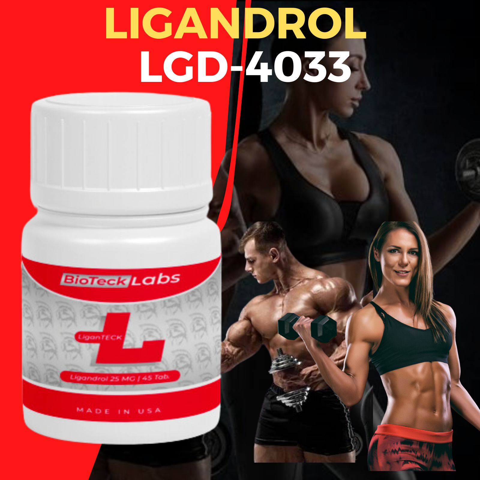 BIOTECKPHARMA| SARMS Ligandrol 25 mg 45 tabletas, Peptidos para el entrenamiento.