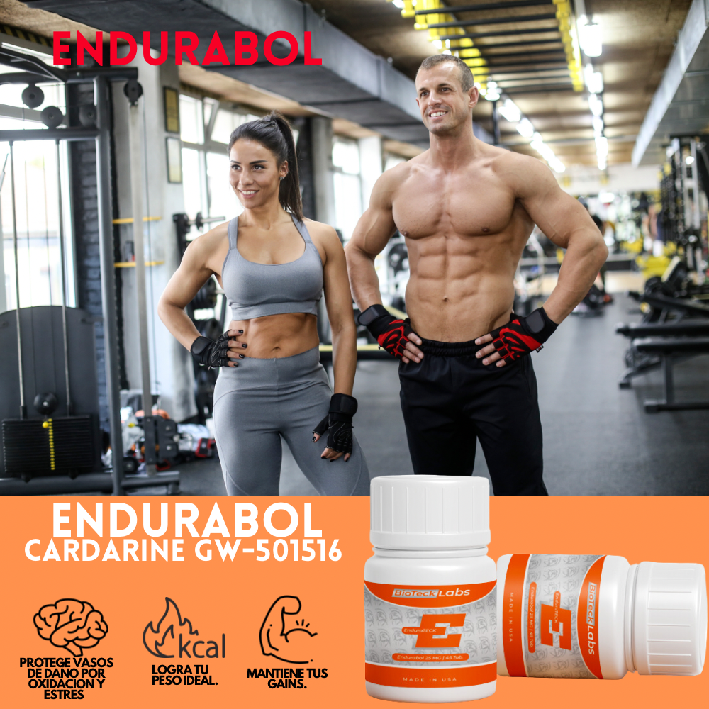 BIOTECKPHARMA| SARMS Endurabol Cardarine GW501516 25 mg 45 tabletas, Peptidos para el entrenamiento.