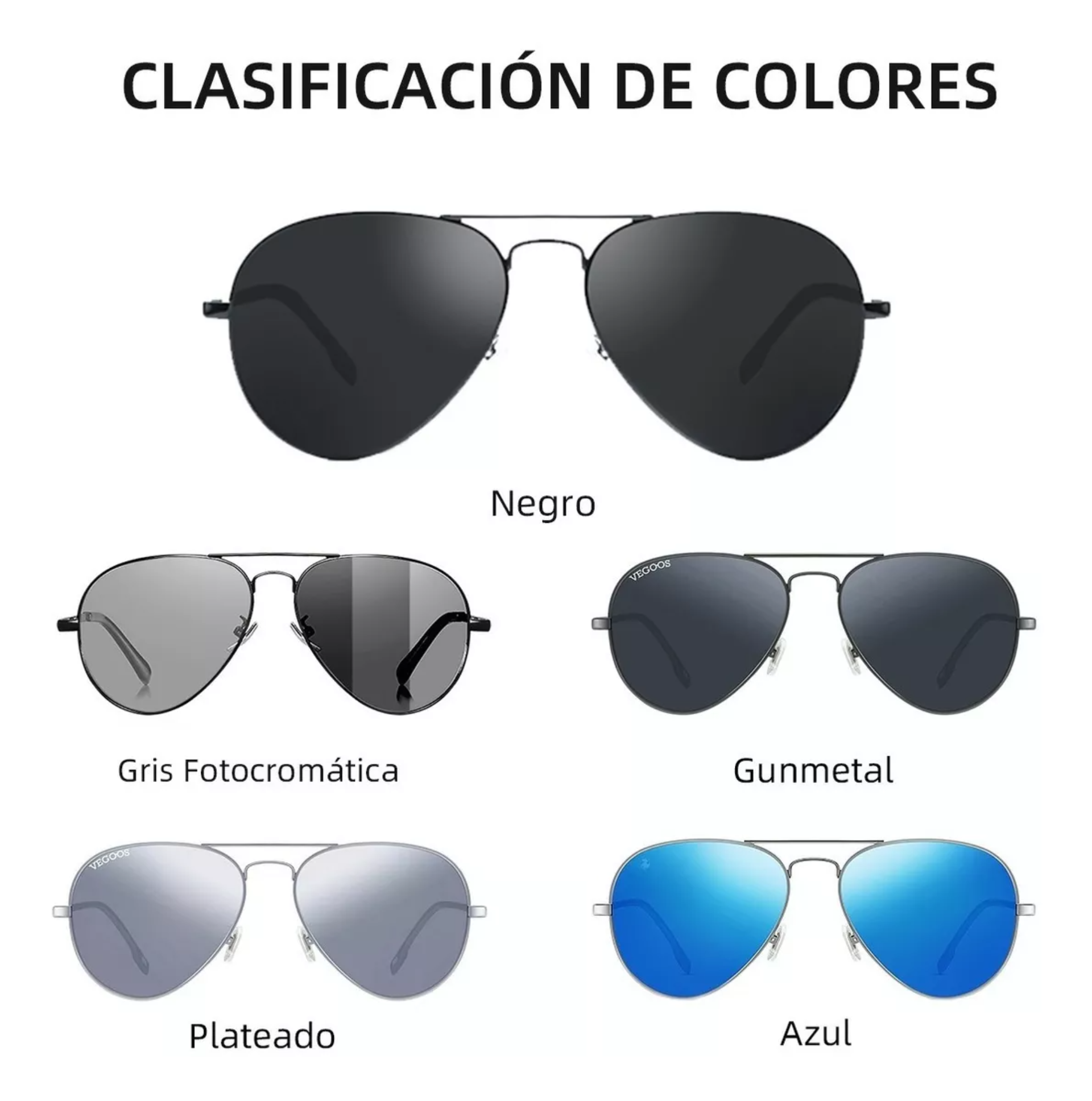 Lentes De Sol Polarizadas Para Hombre Caballero Vegoos Uv400