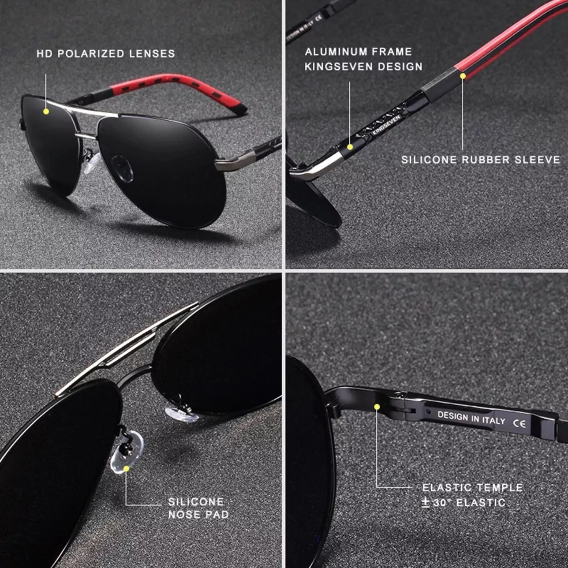 Gafas De Sol Polarizadas Para Conducir De Aluminio Kingseven