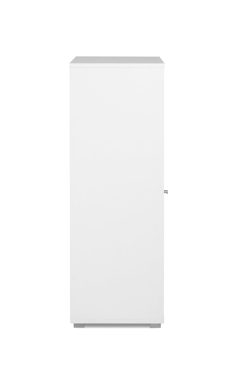 Aparador de Cocina Blanco con 1 Puerta y 1 Entrepaño Estructura de Madera Industrial