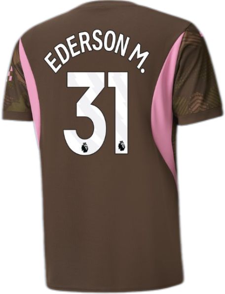 Nuevo! Jersey Manchester City 2024/2025 Portero Arquero Cafe Ederson 31 Parche Premier Talla M