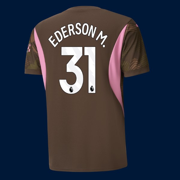 Nuevo! Jersey Manchester City 2024/2025 Portero Arquero Cafe Ederson 31 Parche Premier Talla L