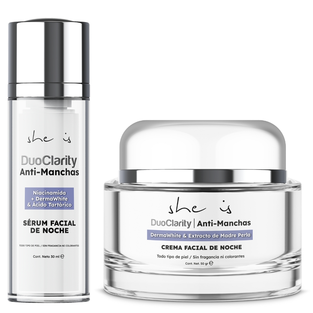 Set Facial Antimanchas DuoClarity (Tratamiento Nocturno) She is skincare 