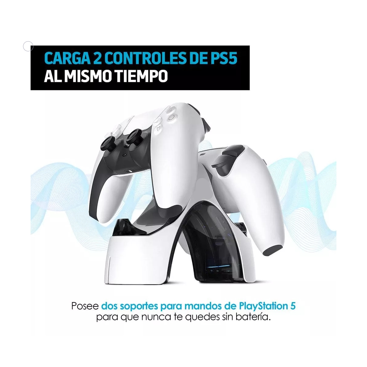 Cargador Para 2 Controles Ps5 Dualsense Playstation Redlemon