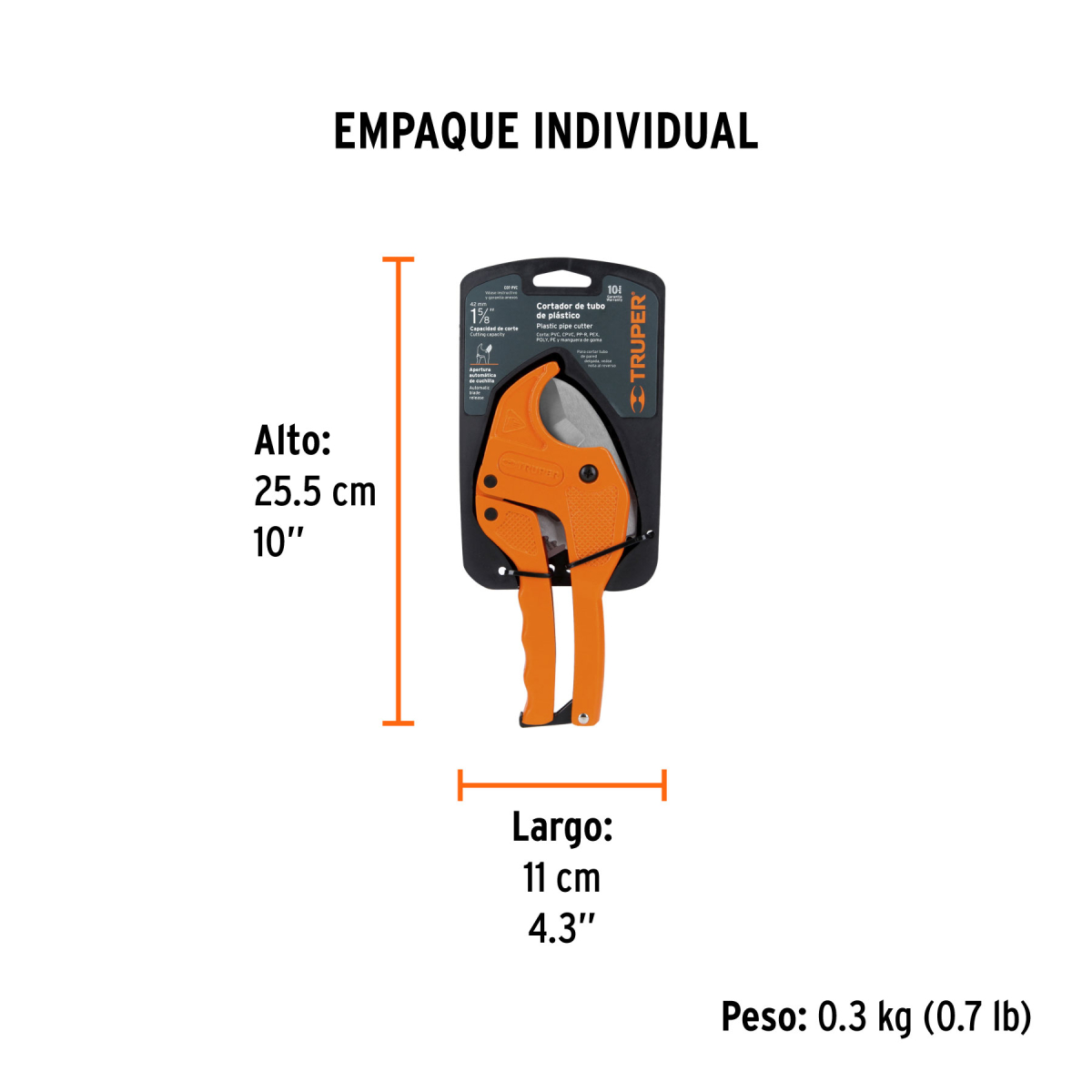 CORTADOR DE TUBO PVC/CPVC/ PLASTICO 12860