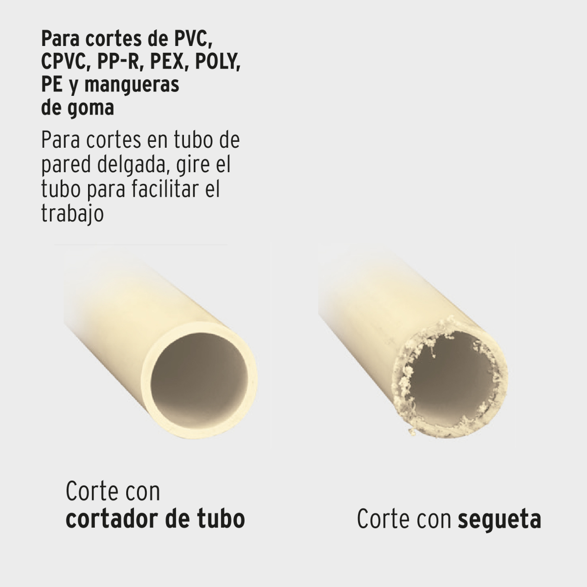 CORTADOR DE TUBO PVC/CPVC/ PLASTICO 12860