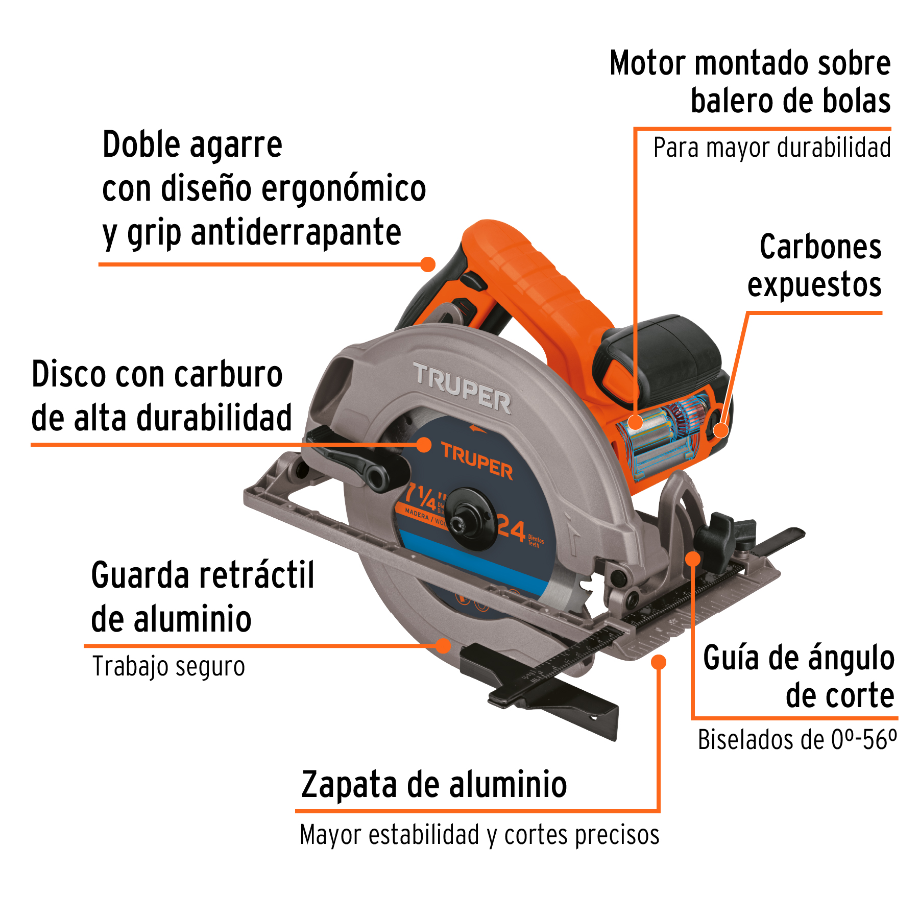 SIERRA CIRCULAR 7 1/4" 1750W TRUPER PRO 11004