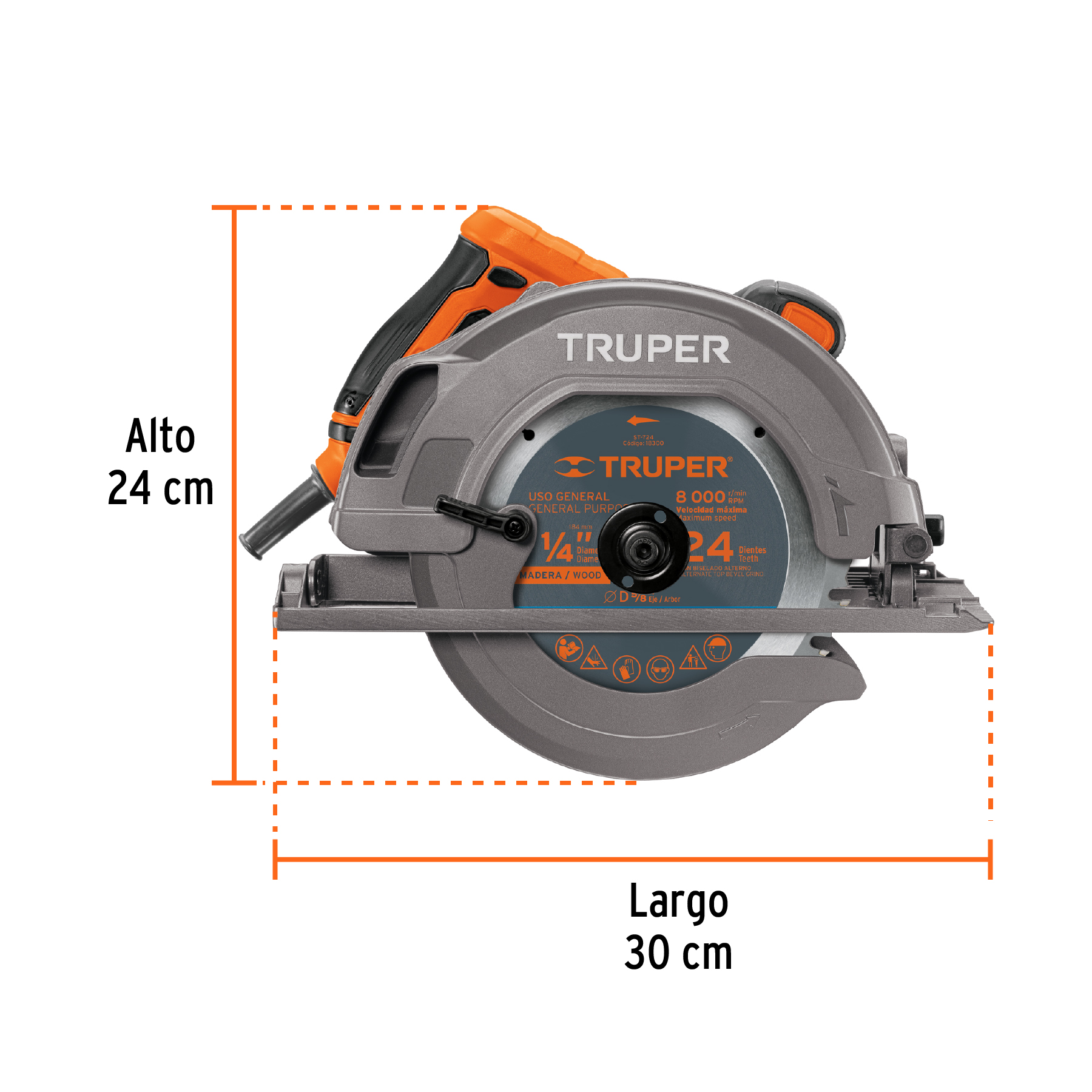 SIERRA CIRCULAR 7 1/4" 1750W TRUPER PRO 11004