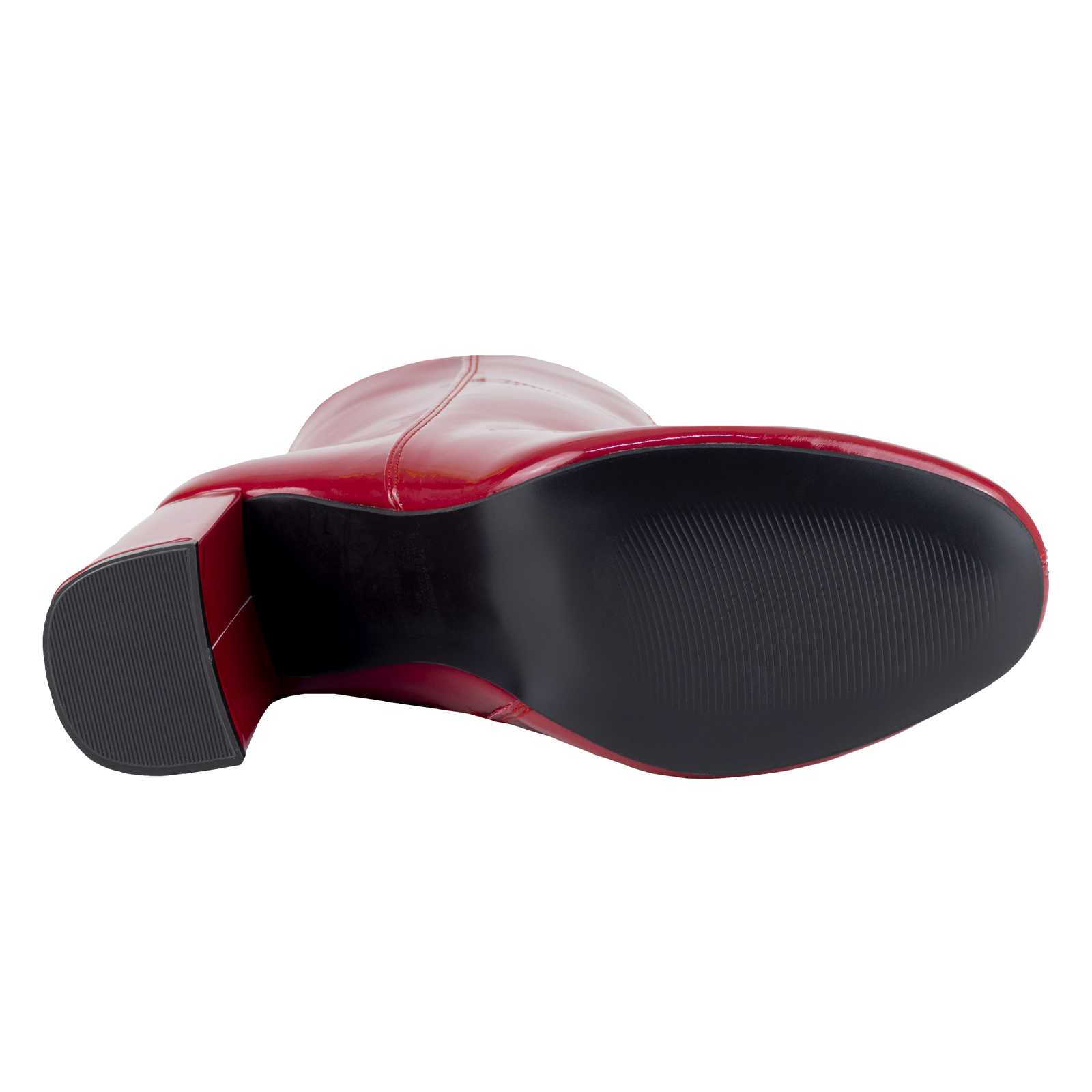 Botin Rojo Charol Con Tacón Vestir Mujer 10504 Lady Paulina