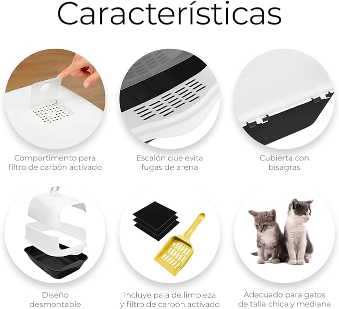 A  Arenero/Inodoro para Gato Cerrado 