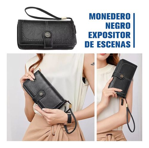 Cartera Para Mujer Gran Capacidad,billetera Con Bloqueo Rfid