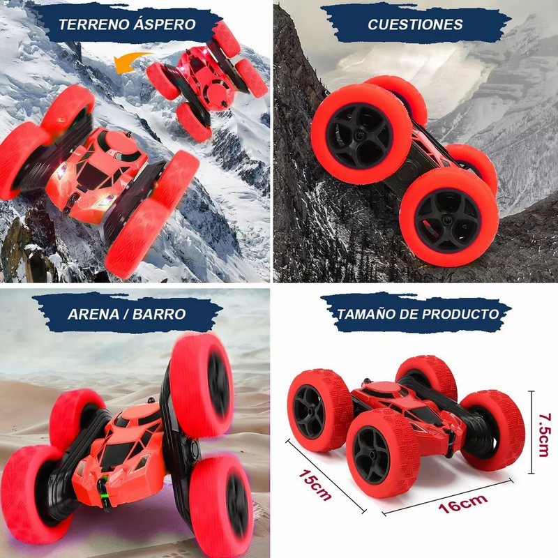 360° Doble Lado Control Remoto De Acrobacia Juguete Coche