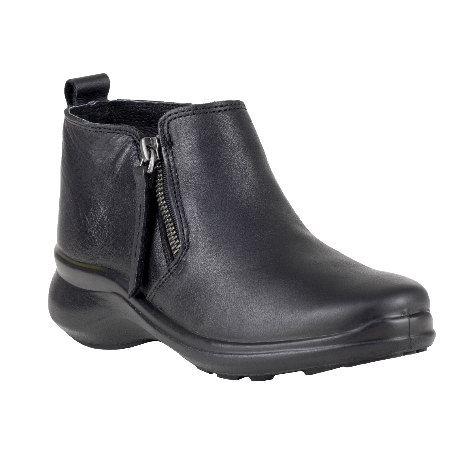 Botin Corto Mujer De Vestir Verde Tabaco 8015 Negro Cierre