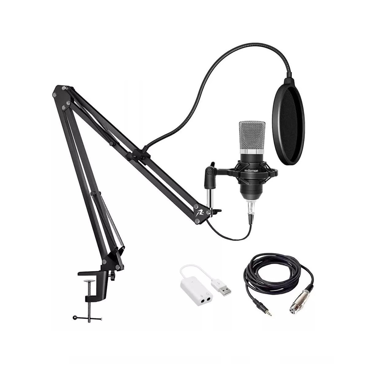 Micrófono Condensador Profesional con Brazo Ajustable