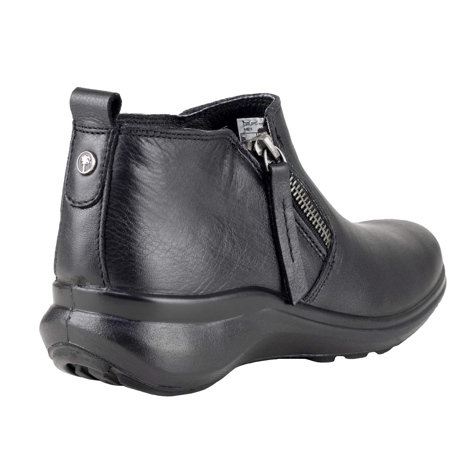 Botin Corto Mujer De Vestir Verde Tabaco 8015 Negro Cierre
