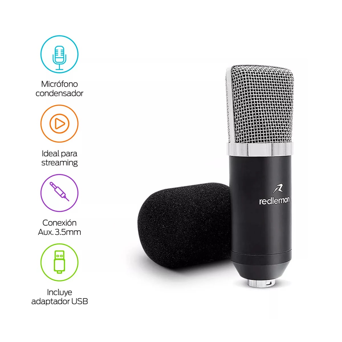 Micrófono Condensador Profesional con Brazo Ajustable